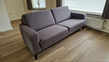 Comfortabele grijze tweezitsbank - 218x88cm, zithoogte 44cm