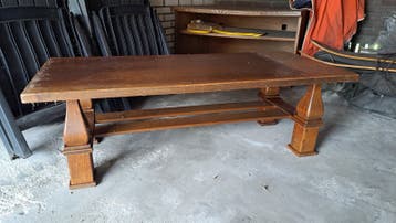 Robuuste houten salontafel - Eikenhout