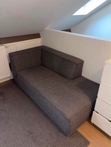 Comfortabele grijze chaise longue - Zo goed als nieuw