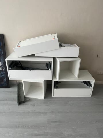 Witte ladekasten/opbergmodules (IKEA BESTÅ)
