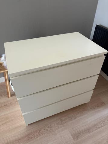 Nette ikea ladekast met 3 lades - Crème/Wit