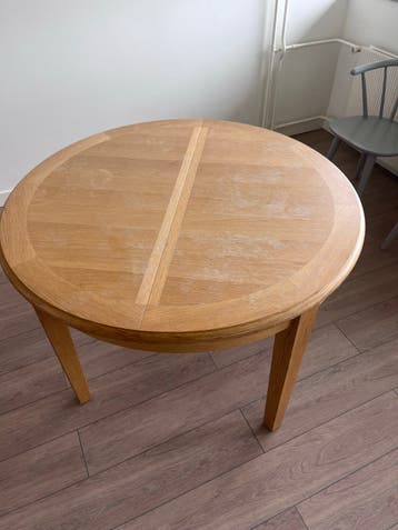 Gratis ophalen - Uitschuifbare ovale eettafel van eikenhout