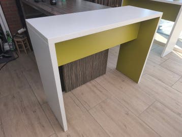 Witte bartafel 140x50x110,5 cm GRATIS