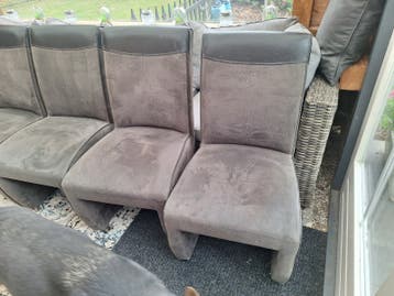 Set van 6 comfortabele eetkamerstoelen - Grijs