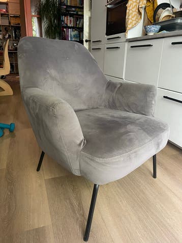 Grijze fauteuil - licht gebruikt - gratis op te halen