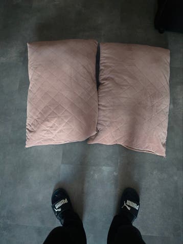 Twee roze kussens