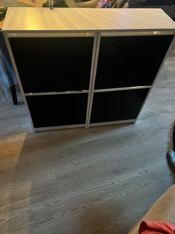 Gratis af te halen: 2 IKEA Bissa schoenenkasten