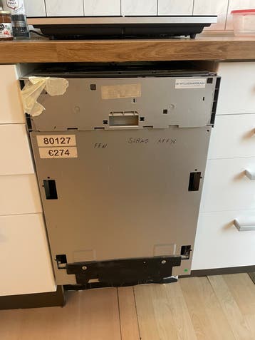 Inbouw Beko vaatwasser smal 45x80cm - Werkt prima