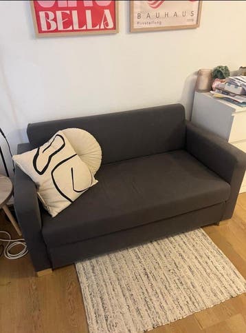 GRATIS - Donker grijze bank - 140cm - GRATIS