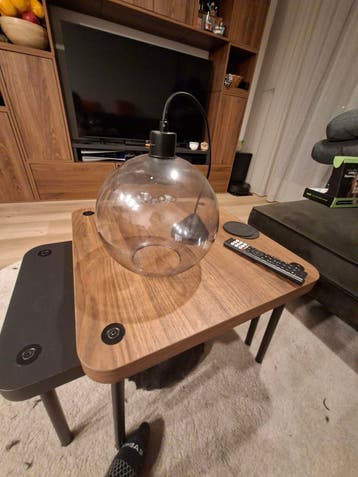 Mooie glazen lamp, gratis af te halen