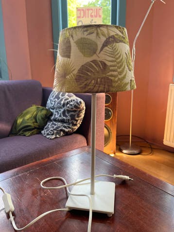 Tafellamp met botanische kap - 47cm hoog