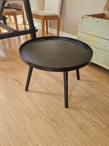 Gratis: Zwart rond bijzettafeltje