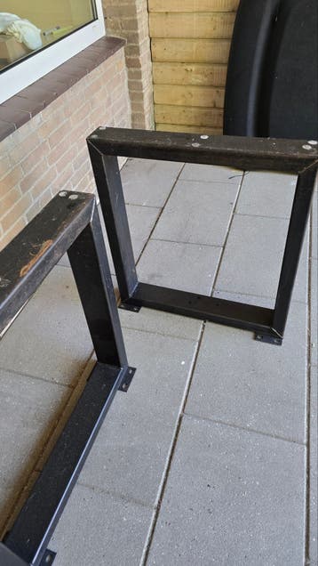 Metalen tafelframe 74x90cm, 10x10  MORGEN OPHALEN EEMNES