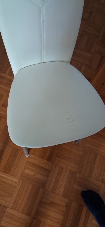 Eetkamerstoelen witte 4 stuks