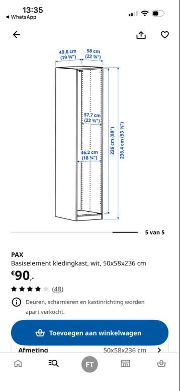 GRATIS- IKEA PAX kastdeel