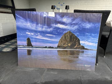 Grote poster Oregon kust, achter plexiglas (119x84 cm)