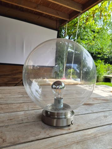 Gratis lamp - bolvormig, transparant glas
