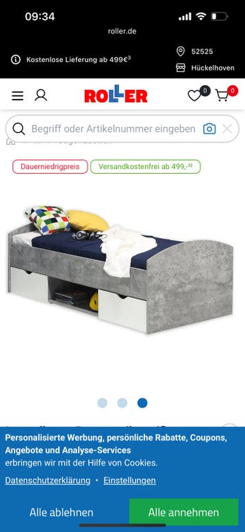 1-persoonsbed wandplanken en spiraalbodem