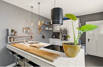 Gratis keuken met apparatuur en recent vervangen afzuigkap