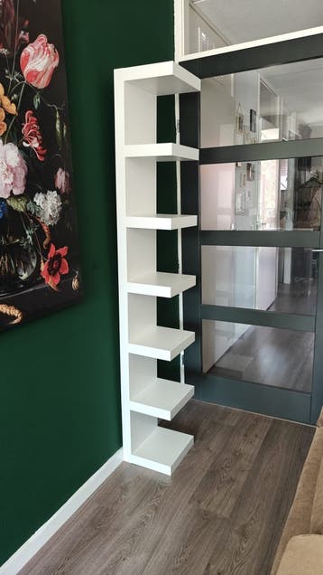 Wandrek/boekenkast wit - IKEA LACK 28x30x190