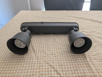 Moderne Opbouwspot met 2 LED-lampen - Grijs Metaal