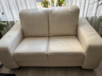 GRATIS!! Comfortabele tweepersoonsbank van leer