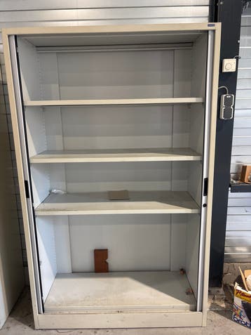 3x Metalen archiefkast met roldeuren - 200x150x70 cm