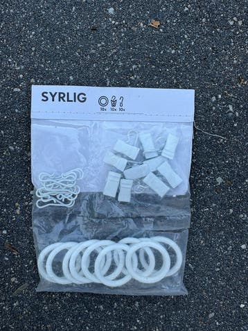 IKEA Gordijnringen met clips - Wit