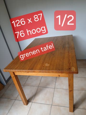 Grenen tafel - gratis