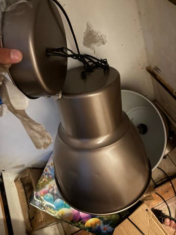 Grote bronzen/bruine lampen met lichte deukjes