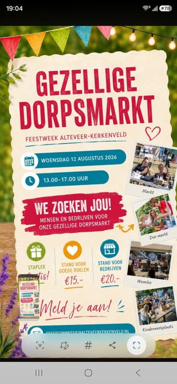 dorpsmarkt Alteveer/kerkenveld