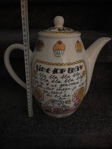 Leuke theepot met vrolijke illustraties - Time for Tea