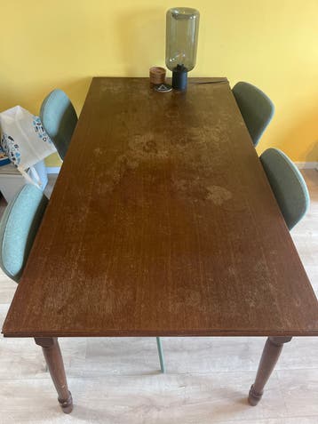 Eettafel 170x85x75 cm - Poten demontabel