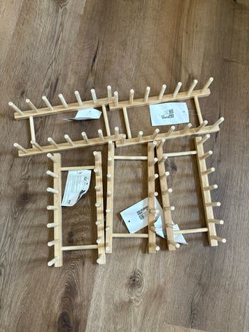5x IKEA Ostbit Bordenrek - Houten Bordenhouder
