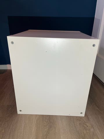 Witte kubus opbergkast/nachtkastje