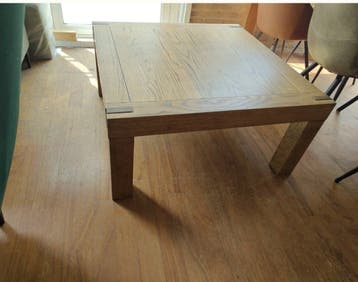 gratis massief hout salontafel