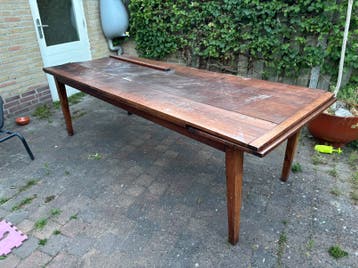 Grote hardhouten tafel - 2,5 meter planken!