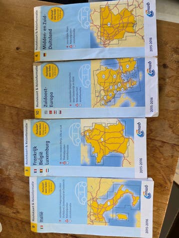 ANWB Routekaarten & Reisinformatie (4 stuks)