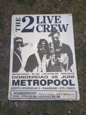 concert poster 2live crew old skool retro vintage
