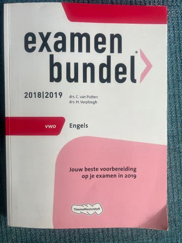 Examenbundel 2018|2019 VWO Engels
