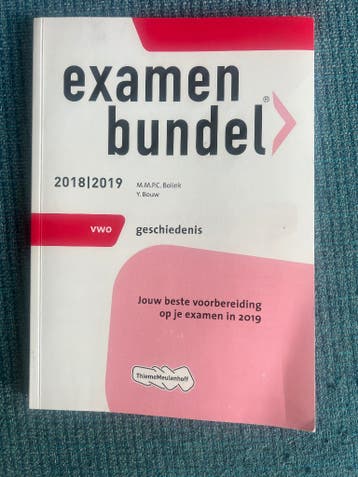 Examenbundel 2018|2019 geschiedenis vwo
