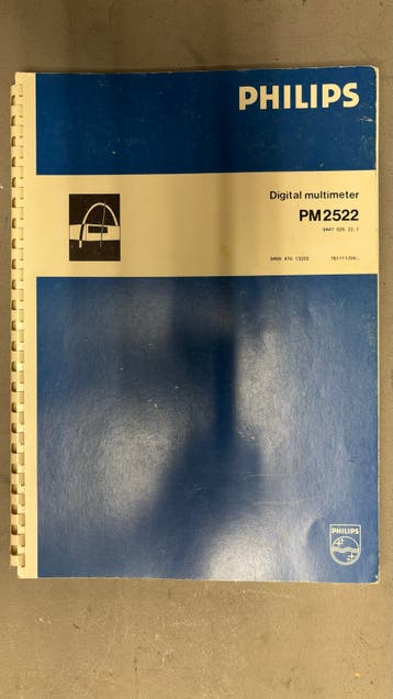 Philips Digital Multimeter PM2522 Handleiding