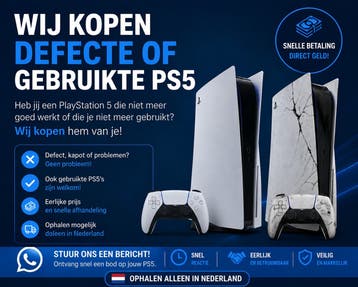 Wij kopen defecte of gebruikte PS5's