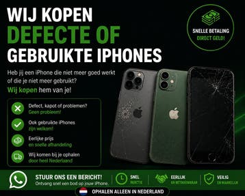 Wij kopen defecte of gebruikte iPhones - Snelle afhandeling!