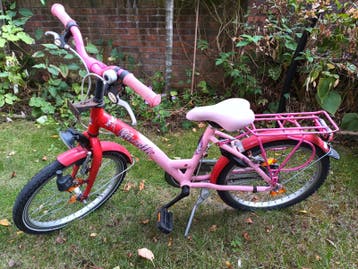 Roze Gazelle spring kinderfiets - 20 inch opknapper