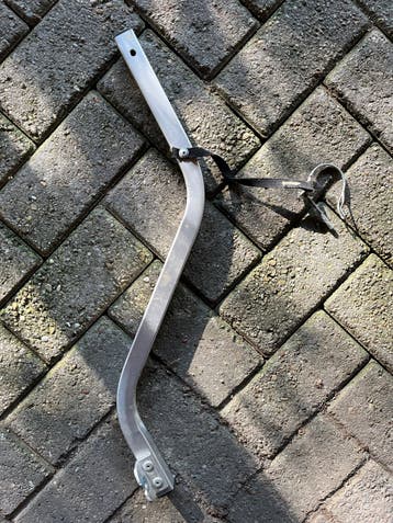 Fietskar aluminium stang met bevestiging