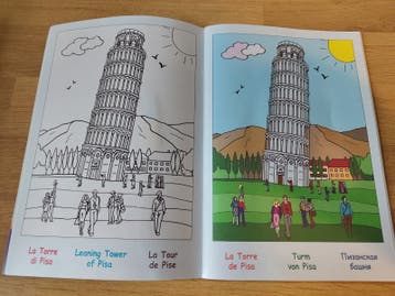 Coloriamo Let's Colour L'Italia kleurboek - Deels gebruikt