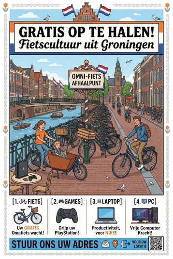 Ik zoek Gratis op  halen:Fiets,Games,Laptop,PC uit Groningen