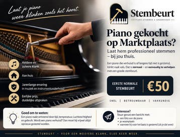 Piano gekocht op Marktplaats? Laat hem stemmen | €50
