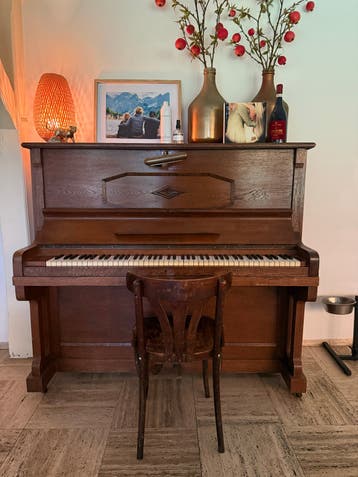 Vintage Glaser Piano - Klassiek Houten Instrument